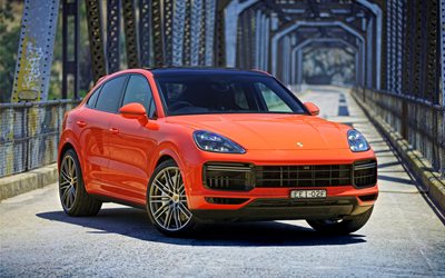 Porsche Cayenne, 4k, les voitures de luxe &#224; 2020, les voitures, HDR, orange Cayenne, Vus, 2020 Porsche Cayenne, voitures allemandes, Porsche