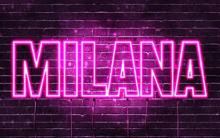 Download wallpapers Milana, 4k, wallpapers with names, female names ...