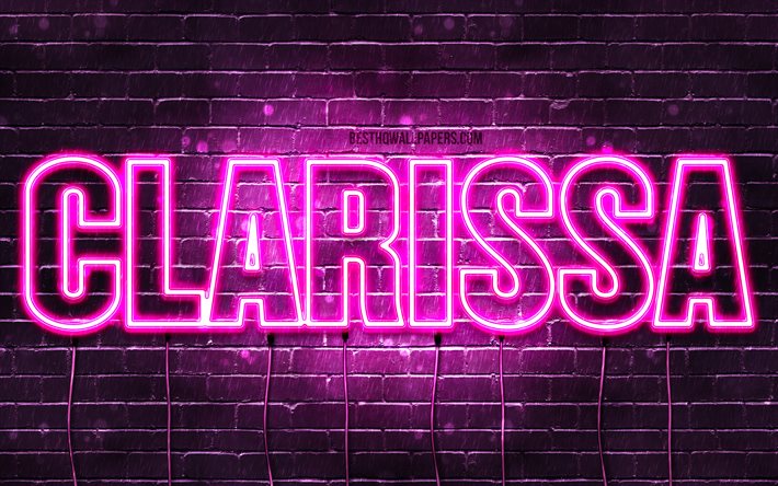 Download wallpapers Clarissa, 4k, wallpapers with names, female names ...