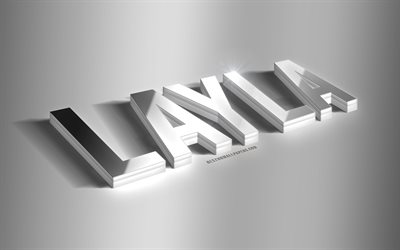 Layla, silver 3d art, gray background, wallpapers with names, Layla name, Layla greeting card, 3d art, picture with Layla name