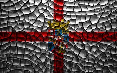 Flag of Almeria, 4k, spanish provinces, cracked soil, Spain, Almeria flag, 3D art, Almeria, Provinces of Spain, administrative districts, Almeria 3D flag, Europe