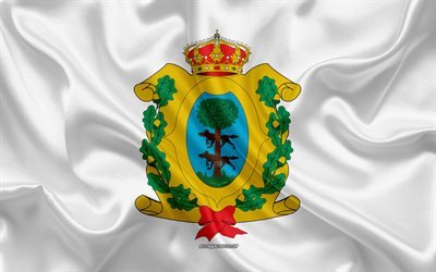 Bandera de Durango, 4k, bandera de seda, estado de m&#233;xico, Durango bandera, escudo de armas, seda textura, Durango, M&#233;xico