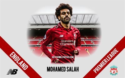 Mohamed Salah, Liverpool FC, Egyptian football player, striker, Anfield, Premier League, England, football, Liverpool, Salah