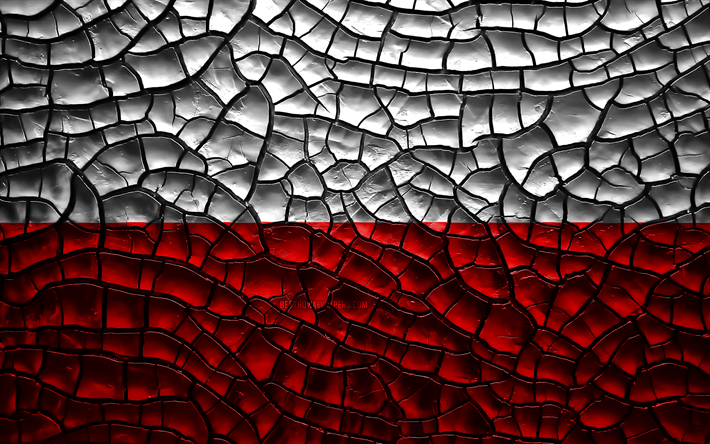 Bandera de Turingia, 4k, los estados alemanes, agrietado suelo, Alemania, Turingia bandera, arte 3D, Turingia, los Estados de Alemania, distritos administrativos, Turingia 3D de la bandera