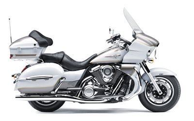 A Kawasaki VN1700 Voyager Vulcan, 2019, luxo moto para viajar, viajante, branco novo VN1700, japon&#234;s motocicletas, Kawasaki