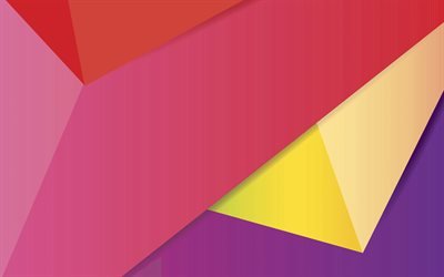 4k, geometric shapes, purple and violet, material design, lollipop, triangles, creative, strips, geometry, colorful backgrounds