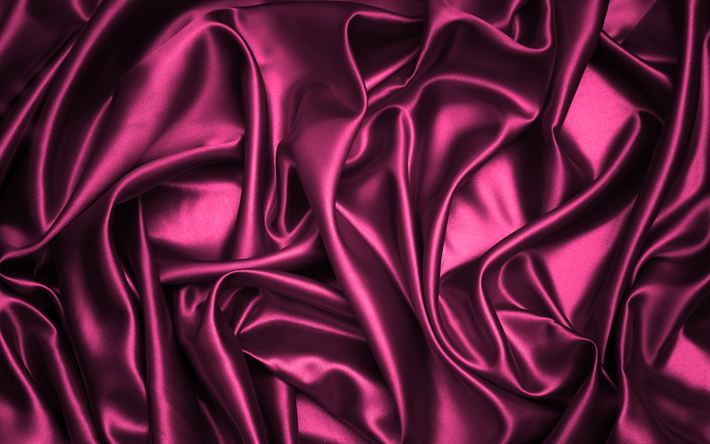 rosa siden, 4k, rosa tyg konsistens, silke, rosa bakgrund, rosa satin, tyg texturer, satin, silke texturer