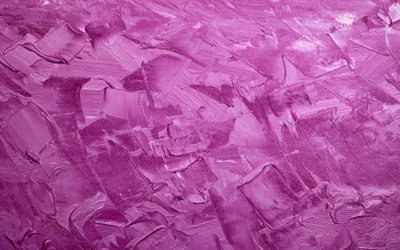 紫色の塗り壁, 4k, 紫塗装質感, マクロ, 紫色の壁, 紫石textute, 壁, 塗装の質感, 紫油絵具