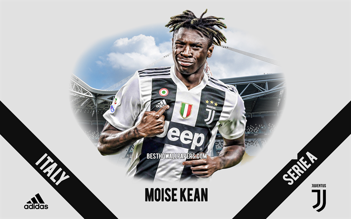 Moise Kean, la Juventus FC, le joueur de football italien, l&#39;attaquant, Allianz Stadium, Serie A, Italie, football