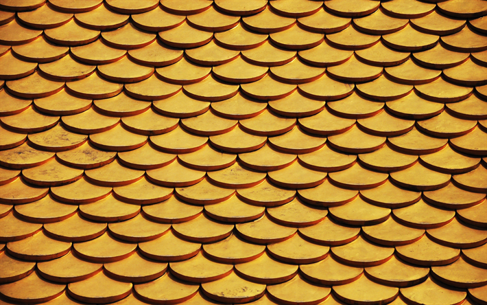 gula fj&#228;ll, 4k, makro, skalor konsistens, abstrakt bakgrund, skalor, gul bakgrund