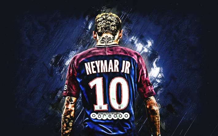Neymar, Paris Saint-Germain, Brasilialainen jalkapalloilija, hy&#246;kk&#228;&#228;j&#228;, PSG, League 1, jalkapallo, 10 numero, jalkapallo t&#228;hti