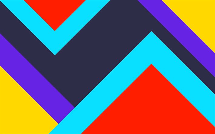 abstract pyramids, material design, geometric shapes, lollipop, lines, geometry, creative, strips, colorful backgrounds, abstract art