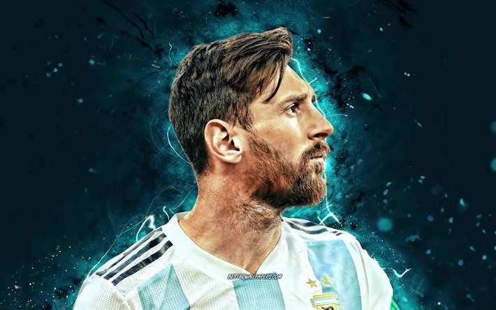 Download wallpapers Lionel Messi, 4k, Argentina national football team