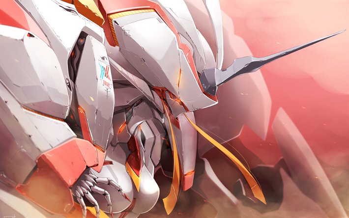 strelizia, close-up, manga, kunst, darling in der franxx