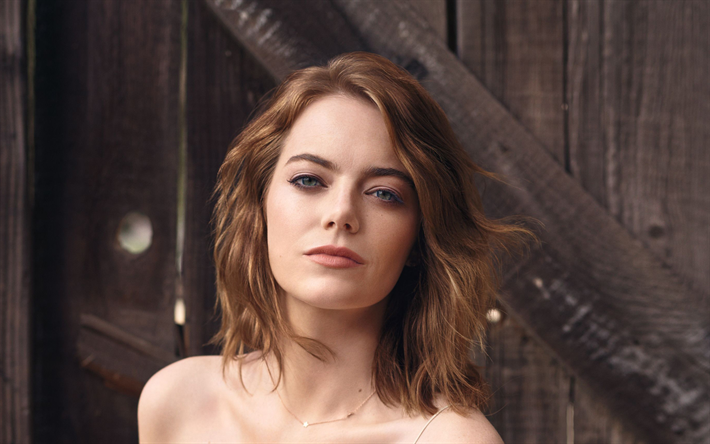 Download Wallpapers Emma Stone 2018 Portrait Movie Stars