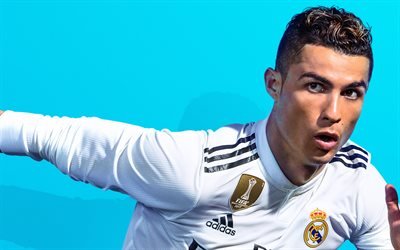 4k, Cristiano Ronaldo, FIFA19, rapana, 2018 pelej&#228;, Real Madrid, jalkapallo simulaattori, FIFA 19, Ronaldo