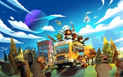 Overcooked 2, poster, 2018 games, Nintendo Switch