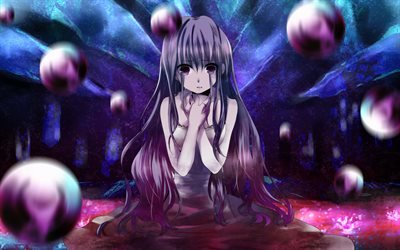Luka Megurine, sphere, purple hair, Vocaloid, manga, Megurine Luka