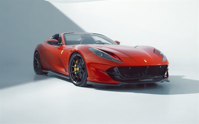 Ferrari 812 Superfast, front view, exterior, red sports coupe, red 812 Superfast, Italian sports cars, Ferrari