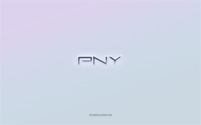 PNY logo, cut out 3d text, white background, PNY 3d logo, PNY emblem, PNY, embossed logo, PNY 3d emblem