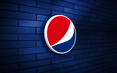 Pepsi 3D logo, 4K, gray brickwall, creative, brands, Pepsi logo, 3D art, Pepsi