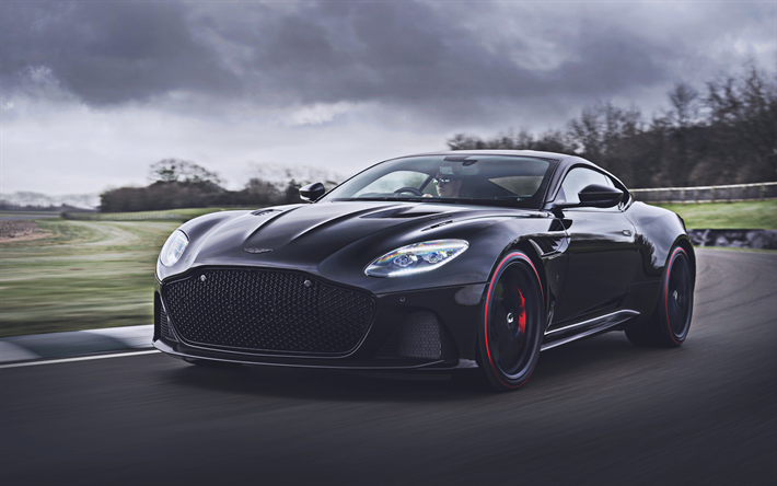 4k, Aston Martin DBS Superleggera, Yarış Pisti, 2019 arabalar, s&#252;per arabalar, İngiliz otomobil, Aston Martin