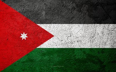 علم الأردن, ملموسة الملمس, الحجر الخلفية, الأردن العلم, آسيا, الأردن, الأعلام على الحجر