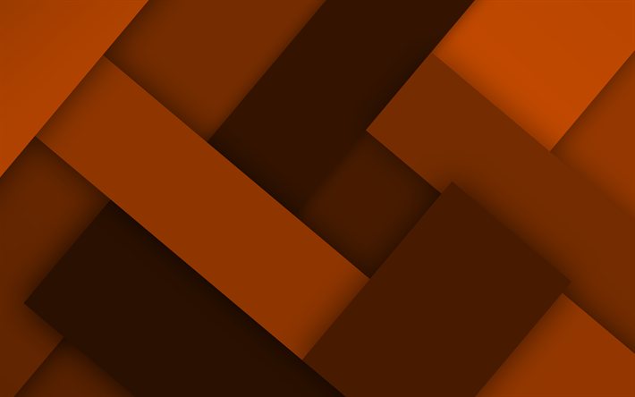 orange linjer, 4k, material och design, kreativa, geometriska former, klubba, linjer, orange material design, remsor, geometri, orange bakgrund