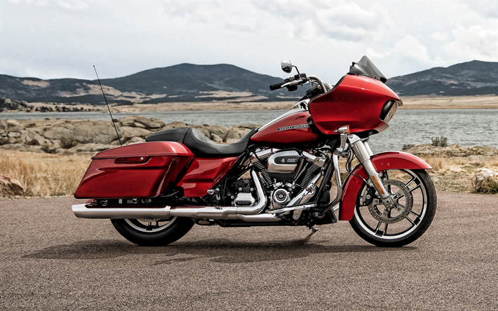 A Harley-Davidson CVO, 2019, exterior, cruiser, vermelho novo CVO, americana de motocicletas, A Harley-Davidson