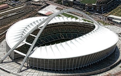 Le Stade Moses Mabhida, stade de football, &#224; Durban, en Afrique du Sud, AmaZulu FC stadium, &#224; l&#39;ext&#233;rieur, terrain de sport
