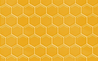 honeycomb-struktur, honung, gul honung konsistens, honung bakgrund, geometriska art, honeycomb