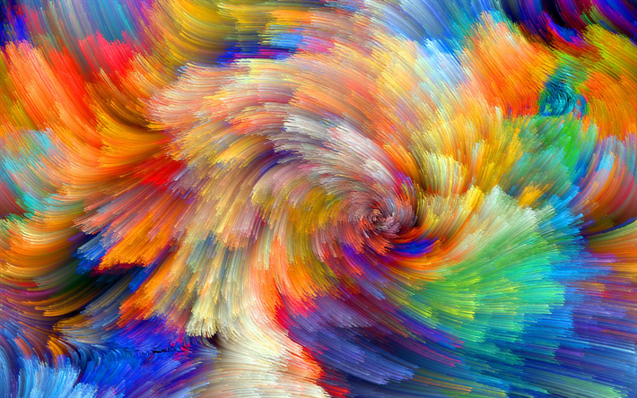abstract vortice, colorato astratto onde, macro, sfondi colorati, colorati onde, creative e ondulati, sfondi, colorato strisce