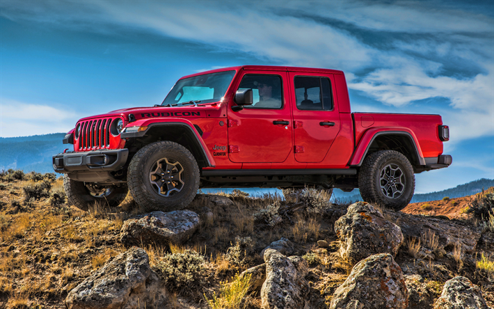 jeep gladiator rubicon, hdr, offroad, 2019 autos, suvs, roter pickup, 2019 jeep gladiator, american cars, jeep
