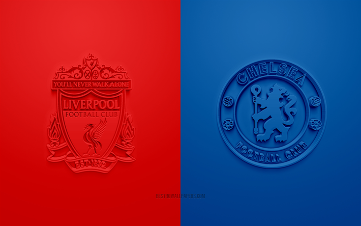 Download wallpapers 2019 UEFA Super Cup, Liverpool vs Chelsea, 3D art ...