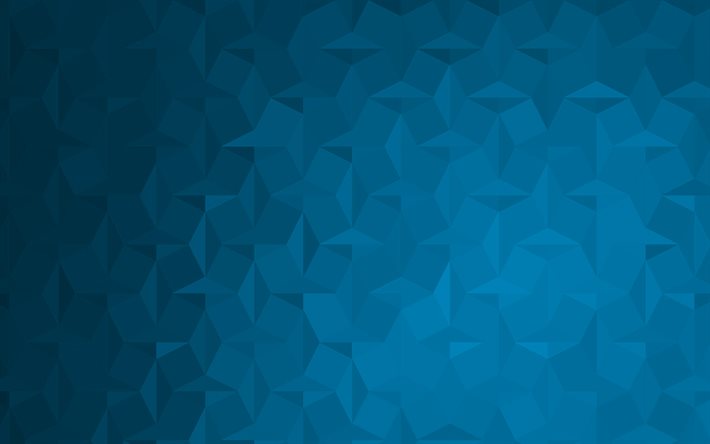 Blue mosaic background, blue abstract background, creative backgrounds, blue abstraction