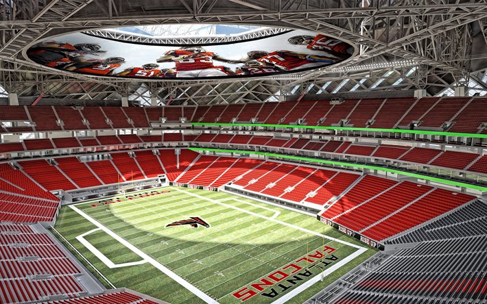Mercedes-Benz Stadium, inside view, American football, NFL, USA, Atlanta Falcons Stadium