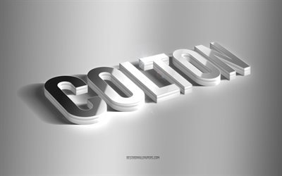 Colton, hopeinen 3D-taide, harmaa tausta, taustakuvat, joissa on nimet, Coltonin nimi, Colton-onnittelukortti, 3D-taide, kuva Coltonin nimellä