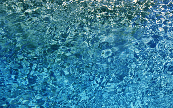 4k, azul textura de agua, close-up, el agua ondulada texturas, ondulado fondos, macro, azul, antecedentes, agua, ondas, las texturas del agua, el agua fondos de
