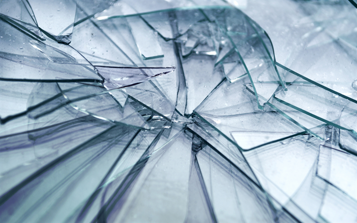 schegge di vetro, 4k, vetro rotto, rotto il vetro, vetro rotto texture, vetro, texture