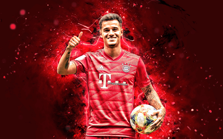 Download Wallpapers Philippe Coutinho 4k 2019 Bayern Munich Fc Brazilian Footballers Coutinho Soccer Philippe Coutinho Correia Bundesliga Neon Lights Germany Coutinho Bayern Munich For Desktop Free Pictures For Desktop Free