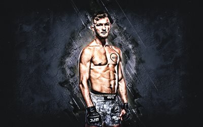 Jonathan Pearce, MMA, american fighter, portrait, gray stone background