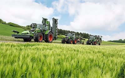Fendt 724 Vario, Fendt 200 Vario, Fendt 300 Vario, wheat harvesting, 2020 tractors, agricultural machinery, Fendt