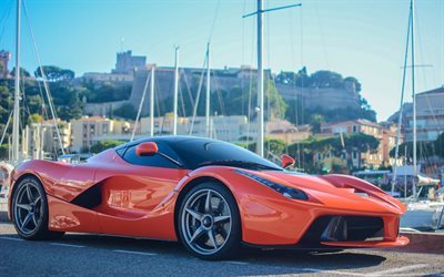 Ferrari LaFerrari, supercar, carro desportivo, Vermelho Ferrari