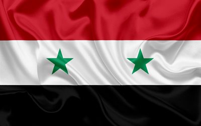 syrische flagge, syrien, asien, flagge, siwolica, flagge von syrien