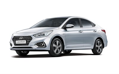 Hyundai Verna, 4k, 2017 cars, Hyundai Solaris, new Verna, Hyundai