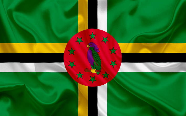 Dominika bayrağı, Karayipler, Dominika, ipek bayrak