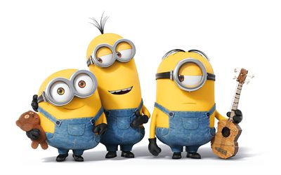Minions, Bob, Stewart, Kevin, comedy, Despicable Me 3, 2017 movies