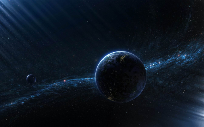 la terra, la galassia, l&#39;esplorazione dello spazio, le stelle, la nebulosa