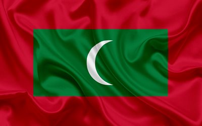 flagge von malediven, s&#252;d-asien, malediven, nationalflagge