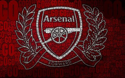 Arsenal FC, London, kreativa logotyp, bokst&#228;ver konst, Engelska football club, Premier League, England